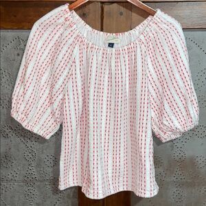 Universal Thread Target Peasant Stitched Cotton Embroidered Top Blouse S